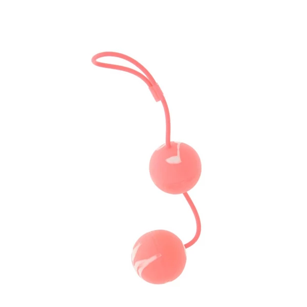 Latex bevonatú márványmintás gésagolyó rózsaszín-fehér - Marbilized Duo Balls Pink
