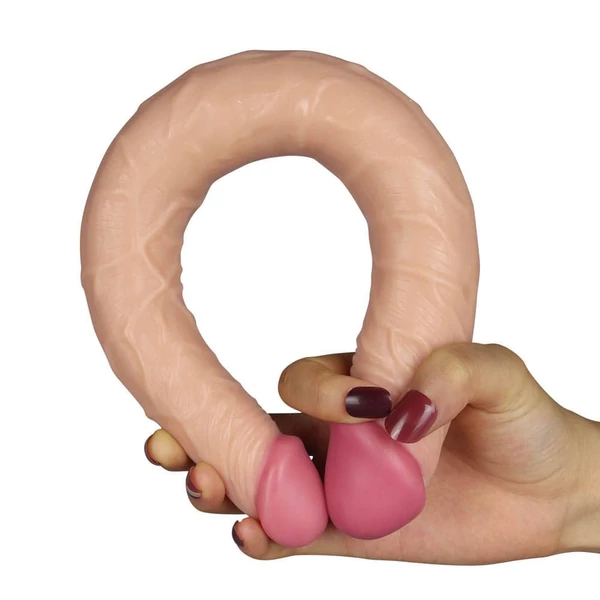 Realisztikus elvékonyodó kétvégű dildó - Ladykiller Tapered Double Penetration 35 cm