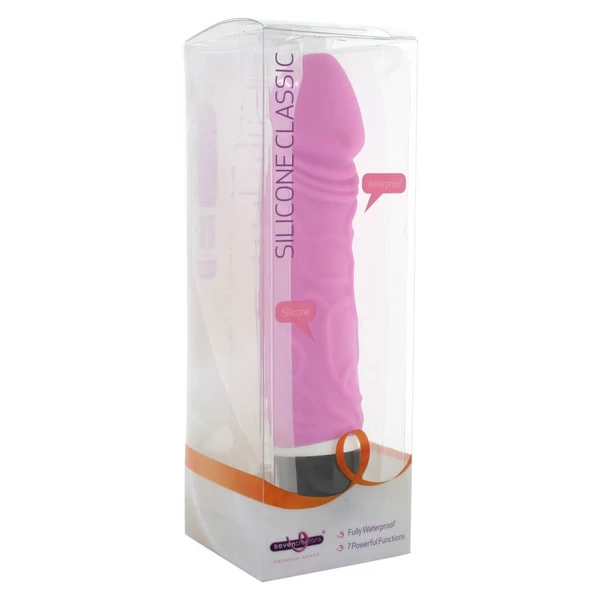 Szilikon élethű vízálló vibrátor - 16,5 cm - rózsaszín