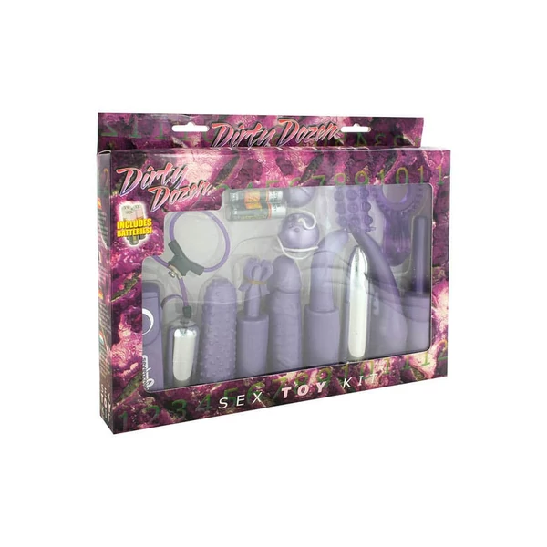 Szexkészlet 12 darabos Dirty dozen sex toy kit purple