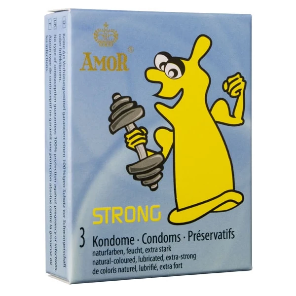 Extra erős óvszer Amor Strong 3 db