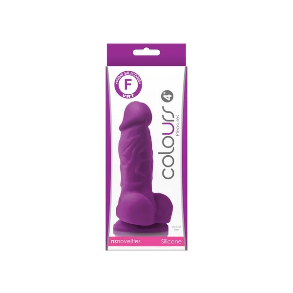 Colours - pleasures -10 cm dildó - purple tapadókorongos dildó