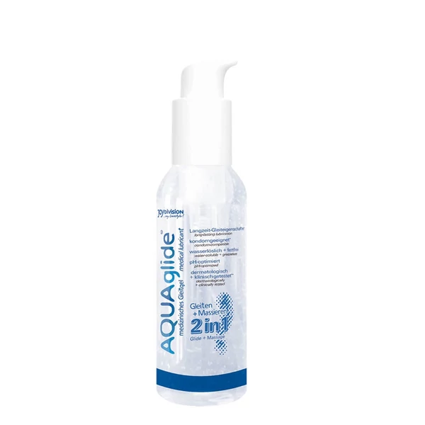 Aquaglide 2in1 vízbázisú síkosító és masszázsgél - 125ml