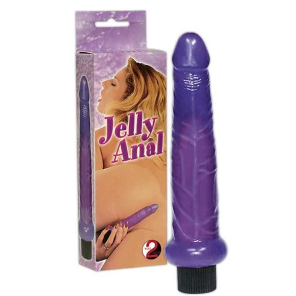 Zselés anál vibrátor lila Jelly Anal 7 funkciós vibrátor 17,5 cm