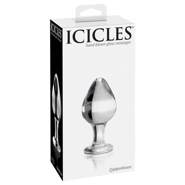 Icicles no 25 üvegdildó, análplug fenékdugó