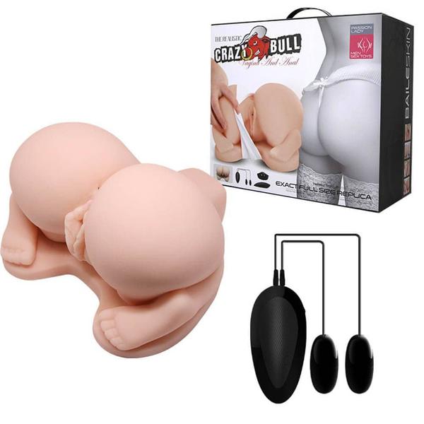 Crazy Bull vagina és ánusz maszturbátor vibrációval