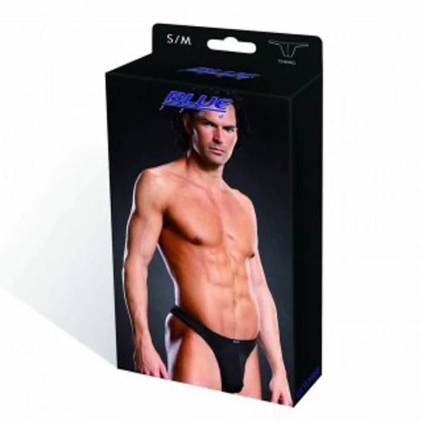 Blue line performance microfiber thong blk s/m