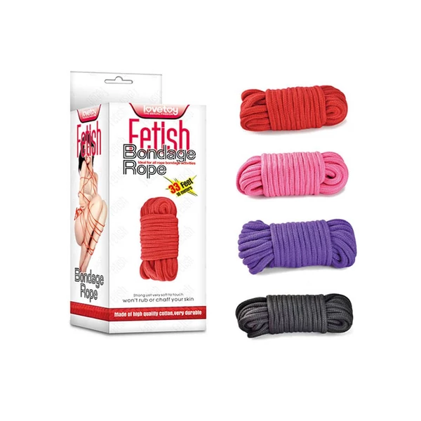 Fetish bondage rope red piros kötél