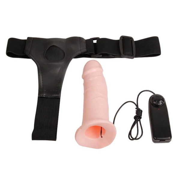 Üreges vibrációs felcsatolható dildó - Hollow Strap-on with Vibration