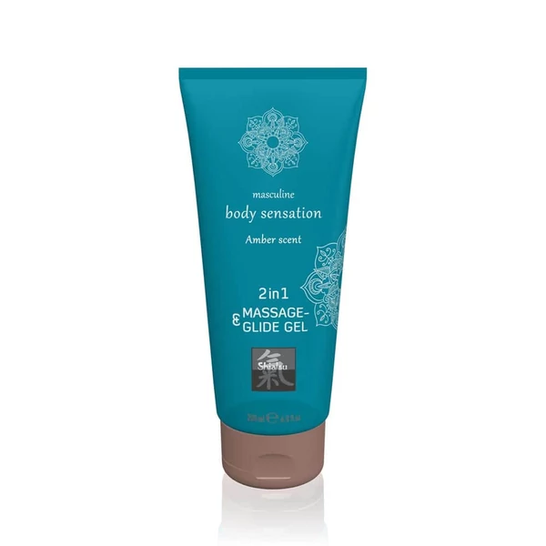 Shiatsu 2in1 amber scent - masszázs síkosító (200 ml) - ámbra