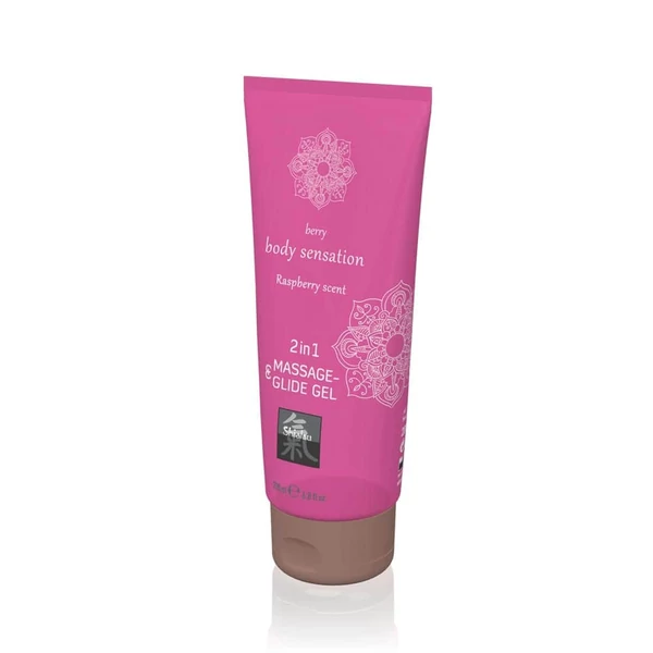 Shiatsu 2in1 rashberry scent - masszázs síkosító (200 ml) - málna