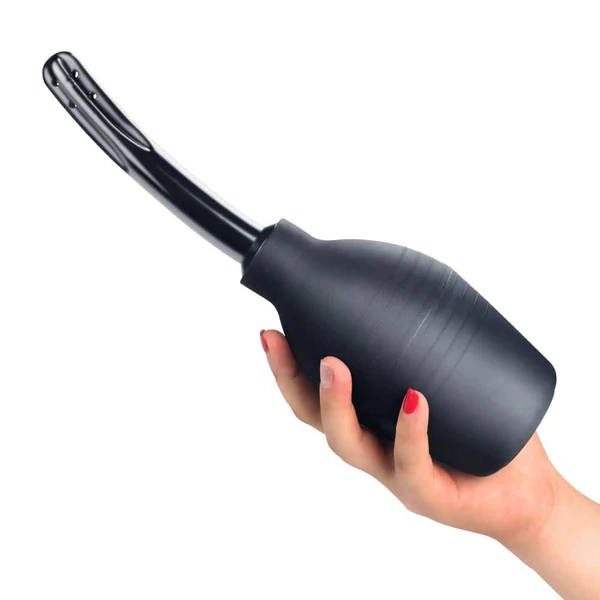 Pumpás fekete intimmosó 26,6x ,7cm - Bondage Fetish Deluxe Douche Black 3