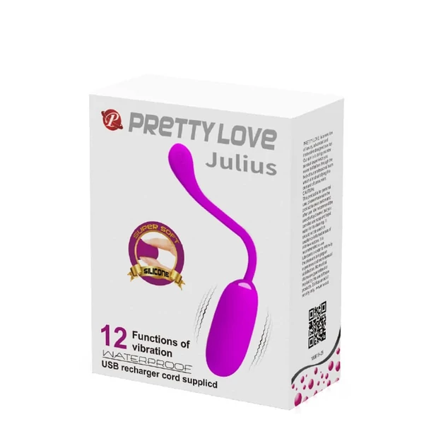 Vibrációs tojás puha szilikon bevonattal Pretty Love Julius Purple