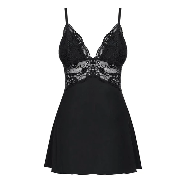 Obsessive fekete babydoll & tanga s/m