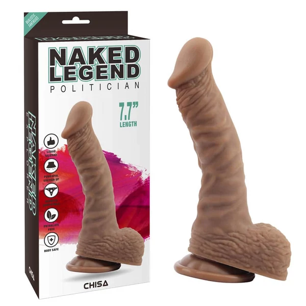 Politician-brown tapadókorongos dildó