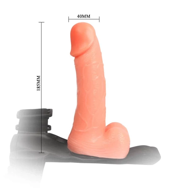 Élethű felcsatolható dildó Ultra Cyberskin Strap-on Penis Flesh
