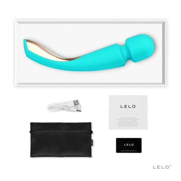 Nagy akkus masszírozó vibrátor Lelo smart wand 2 (türkiz)