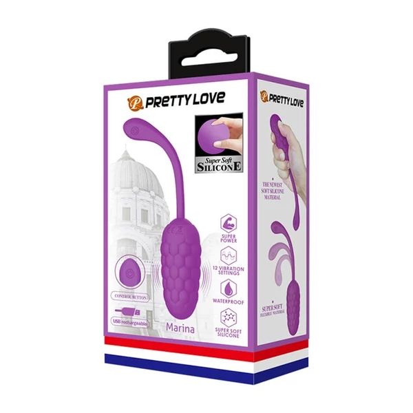 Vibrációs tojás puha szilikon bevonattal Pretty Love Marina Purple I