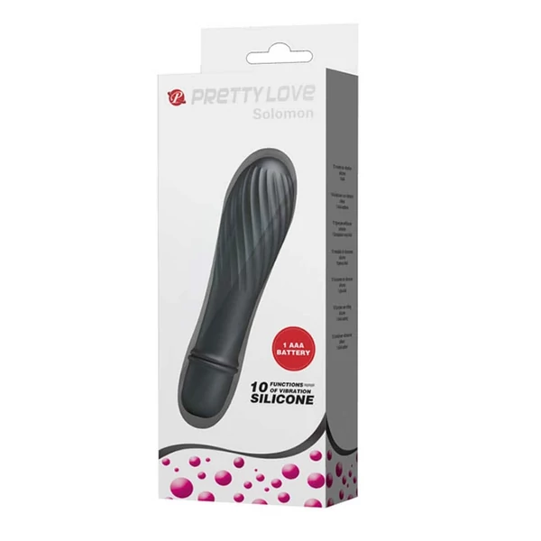 Minivibrátor Pretty Love Solomon Black 12,3 cm