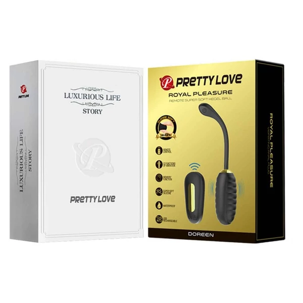 Vibráló tojás vezeték nélküli távirányítóval Pretty Love Doreen fekete