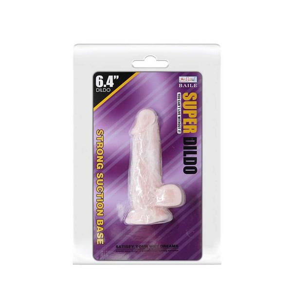 Szuper dildó herezacskóval tapadókoronggal 16,5 cm