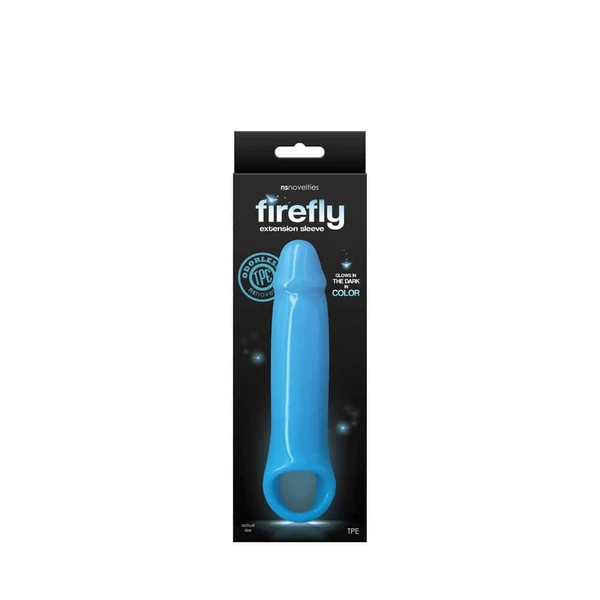 Péniszhosszabbító vastagító köpeny Firefly kék