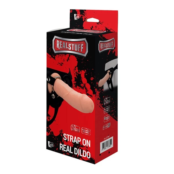 Felcsatolható pénisz Realstuff strap on real dildo flesh 2