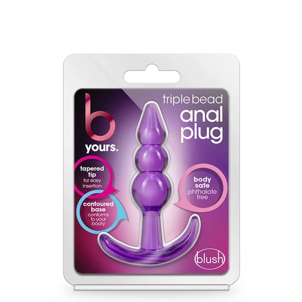 Anál plug golyók B yours triple bead lila