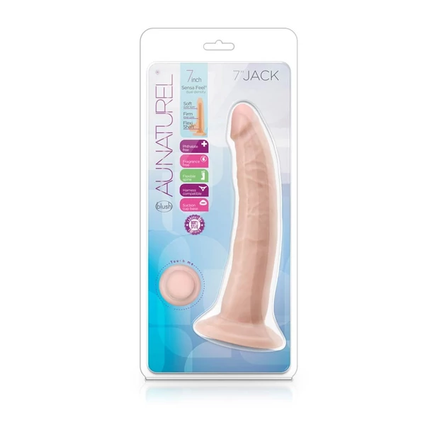 Ultrarealisztikuss puha dildó 17,78 cm - Au Naturel 7 inch Jack vanilla