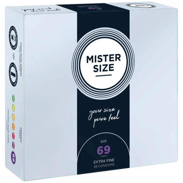 Ultra vékony óvszer Mister Size 69 mm kondom 36 db