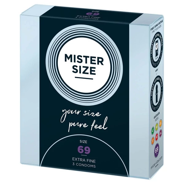 Ultra vékony óvszer Mister Size 69 mm kondom 3 db