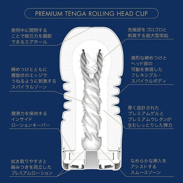 Premium tenga rolling head cup maszturbátor 