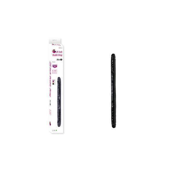 Kétvégű fekete dildó Charmly double dong 60 cm no 1 black