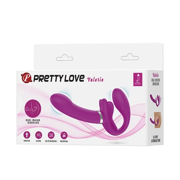 Pretty Love Valerie pánt nélküli strapon vibrátor 