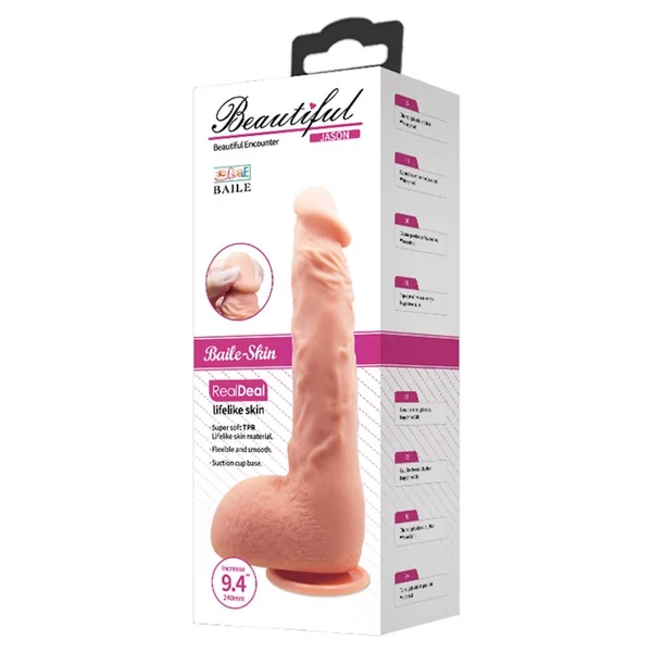 Eres dildó herékkel 23 cm Beautiful jason 9,4 dildo