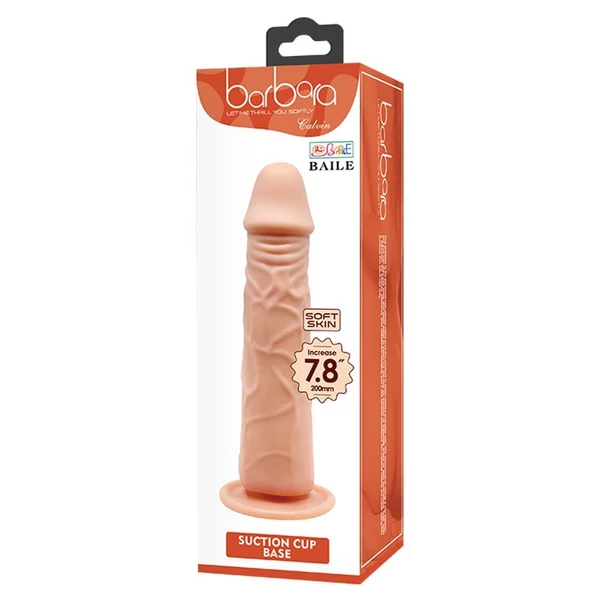 Tapadótalpas műpénisz 20 cm Barbara calvin 7,8 dildo with suction cup