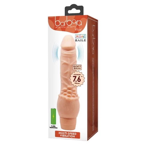 Realisztikus vibrátor Barbara Clark multi-speed 19,5cm