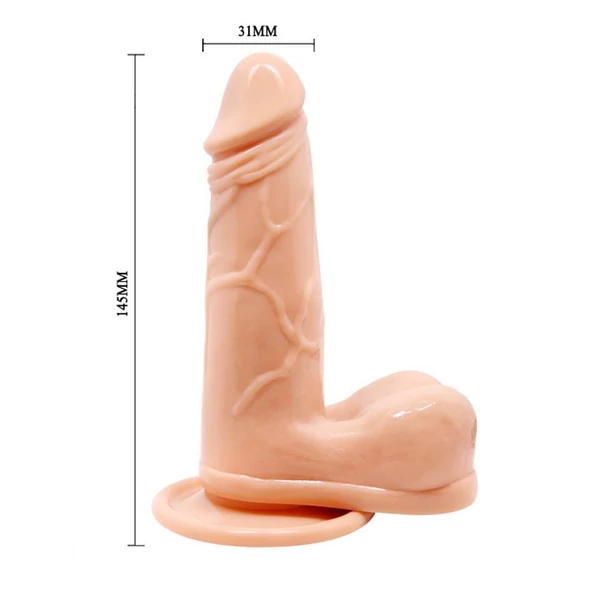 Vibrtoros letapasztható műpénisz Barbara genie multi-speed vibration 14,5 cm