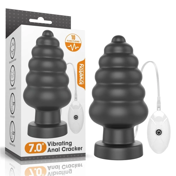 Távirányítós vibrátoros anál plug 7 king sized cracker 18 cm
