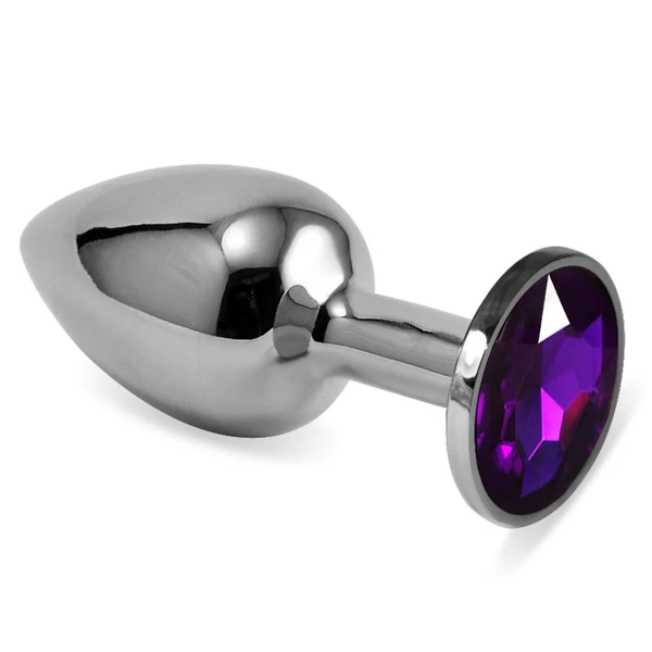 Anál ékszer plug Rosebud classic metal plug s purple
