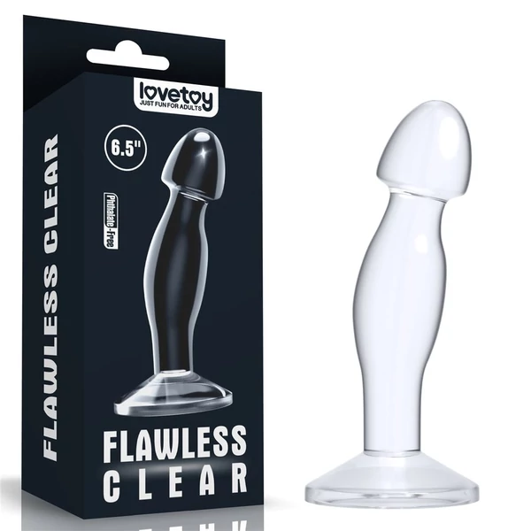Prosztata dildó 16.5 cm flawless clear plug