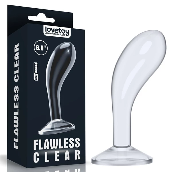 Átlátszó  prosztata izgató 15 cm flawless clear prostate plug