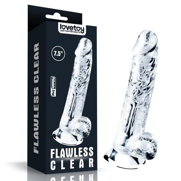 Realiszikus dildó 7.5'' (19 cm)  flawless clear