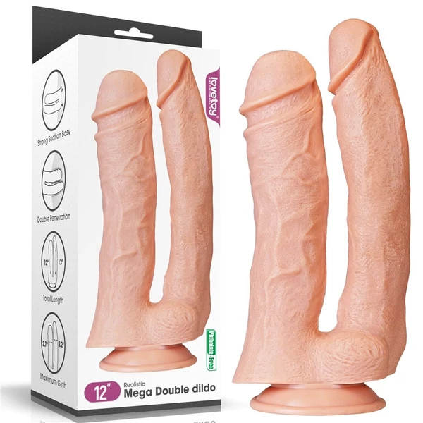 Kettős dildó 33 cm realistic mega double 12''
