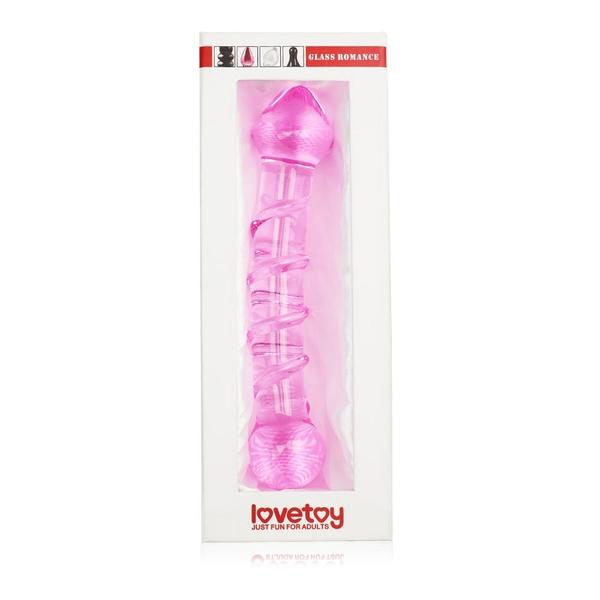 Üvegdildó 7" glass romance pink 2
