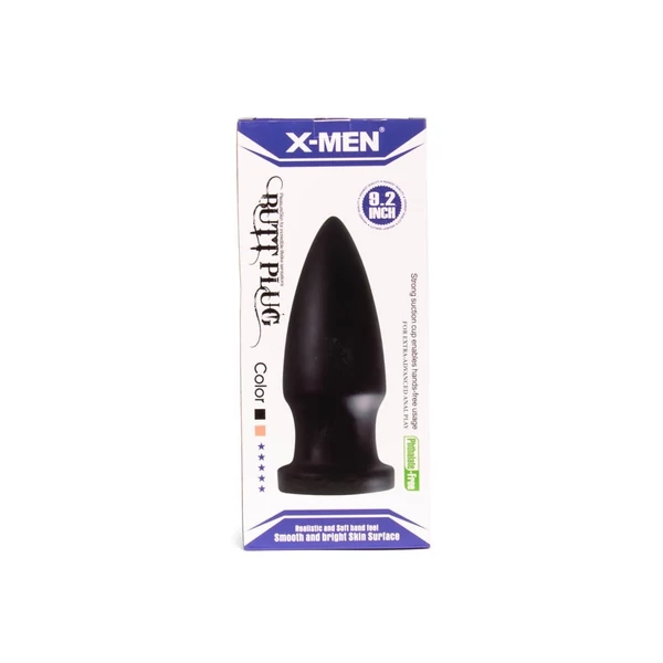 Anál dildó X-men 23 cm butt plug fekete
