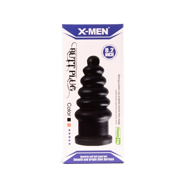 Nagy fenékdugó X-men 32 cm-es butt plug fekete