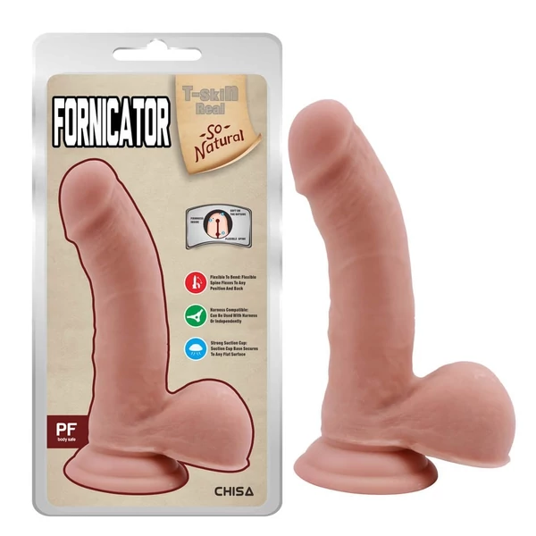 Tapadótalpon herés dildó Fornicator flesh 19  cm