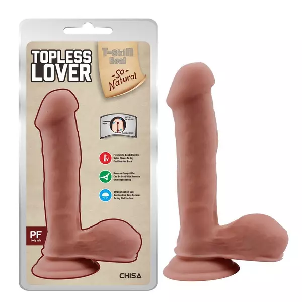 Tapadótalpon műpénisz Topless lover flesh