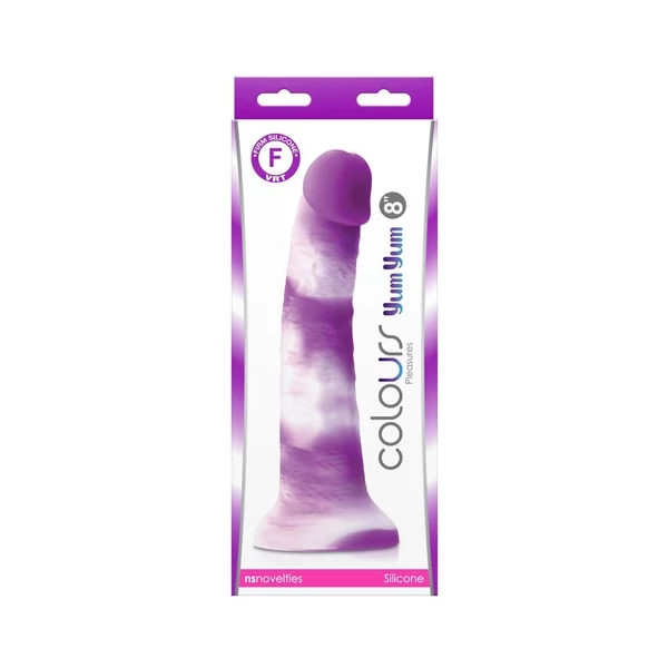 Tapadótalpas műpénisz Colours yum yum 8 dildó purple